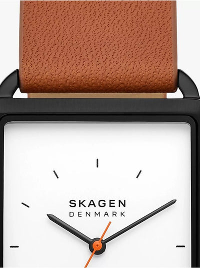Montre Skagen Hagen à bracelet en cuir pour homme