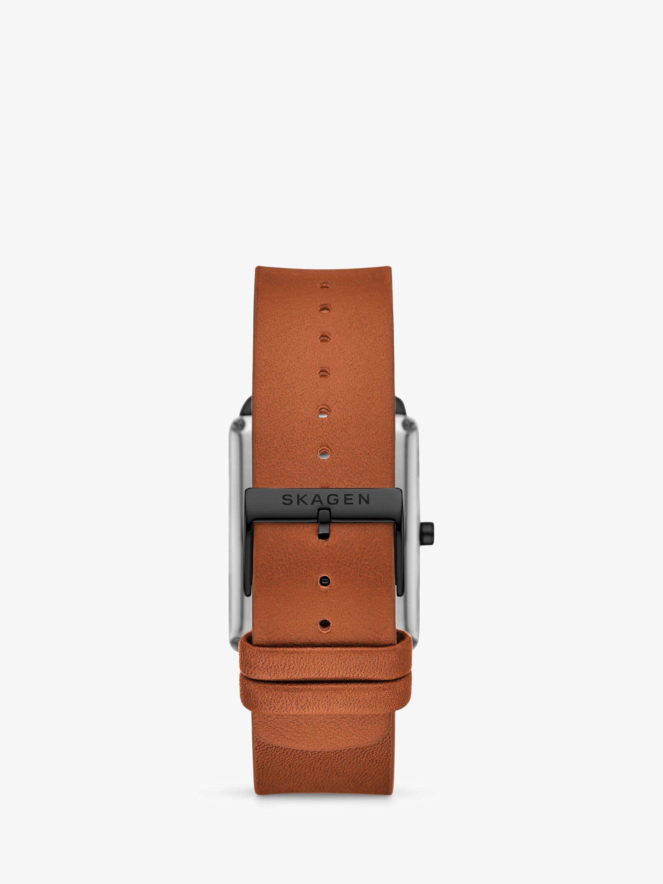 Skagen Men's Hagen Leather Strap Watch (British brand)
