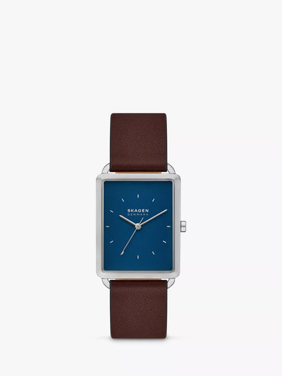 Montre Skagen Hagen à bracelet en cuir pour homme