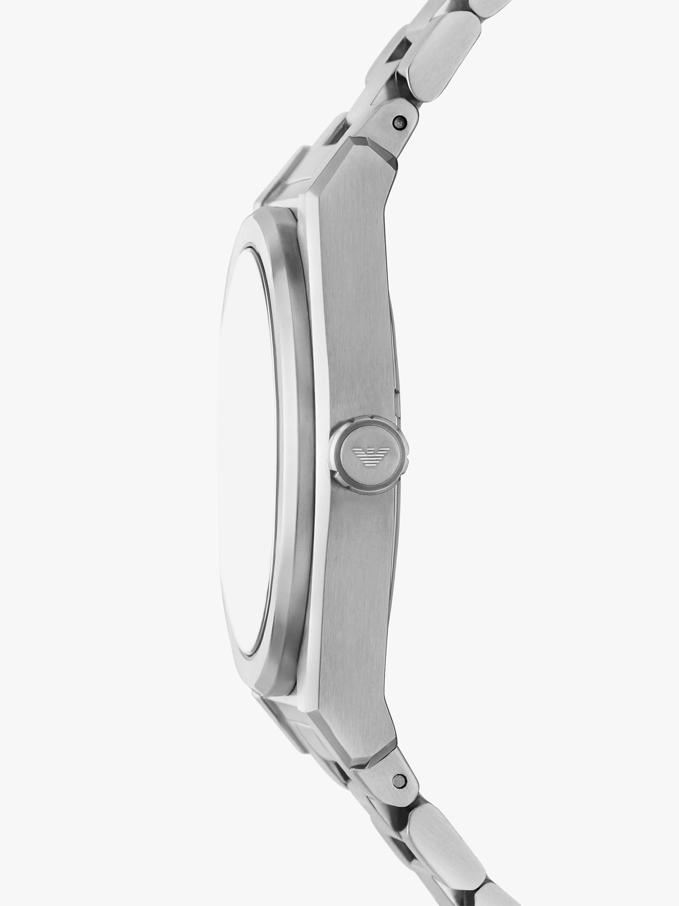Emporio Armani men's watch stainless steel black dial - British product