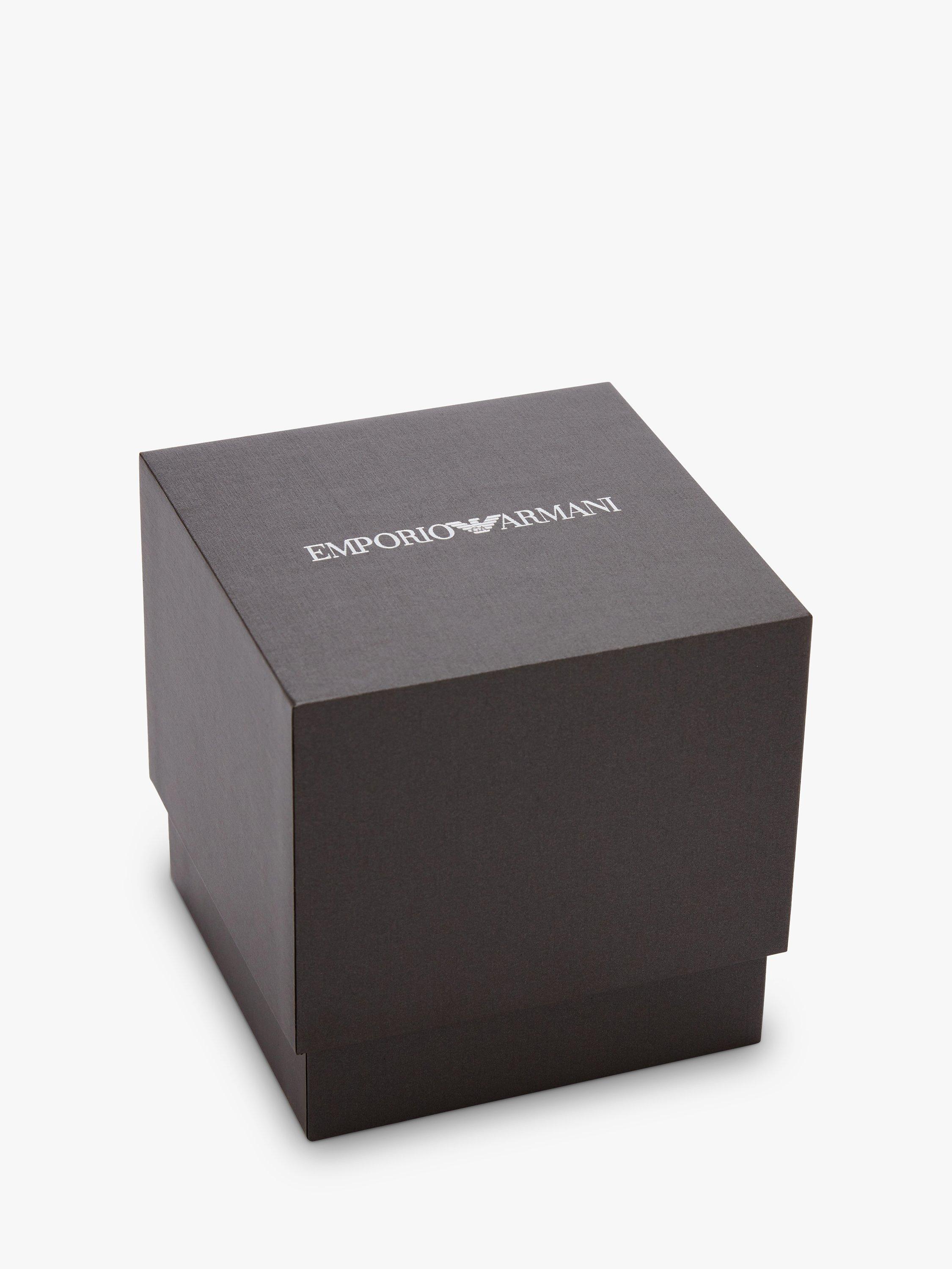 Emporio Armani men's watch stainless steel black dial - British product