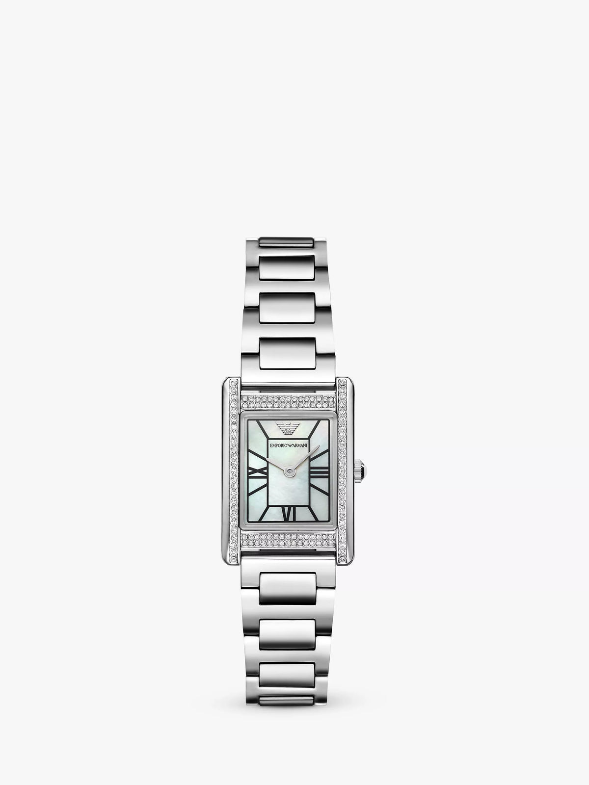 Emporio Armani crystal bracelet watch, silver, imported from the UK