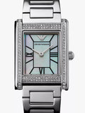 Emporio Armani crystal bracelet watch, silver, imported from the UK