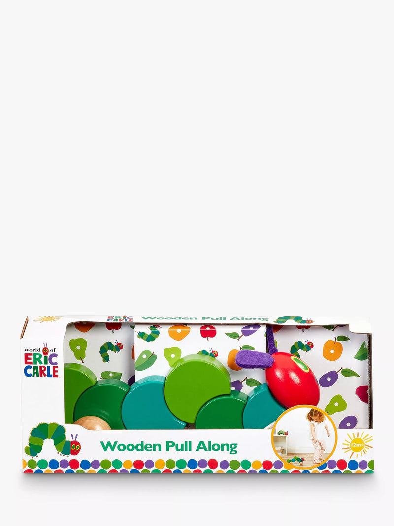 Rainbow Designs Very Hungry Caterpillar wooden pull-along toy, imported from the UK