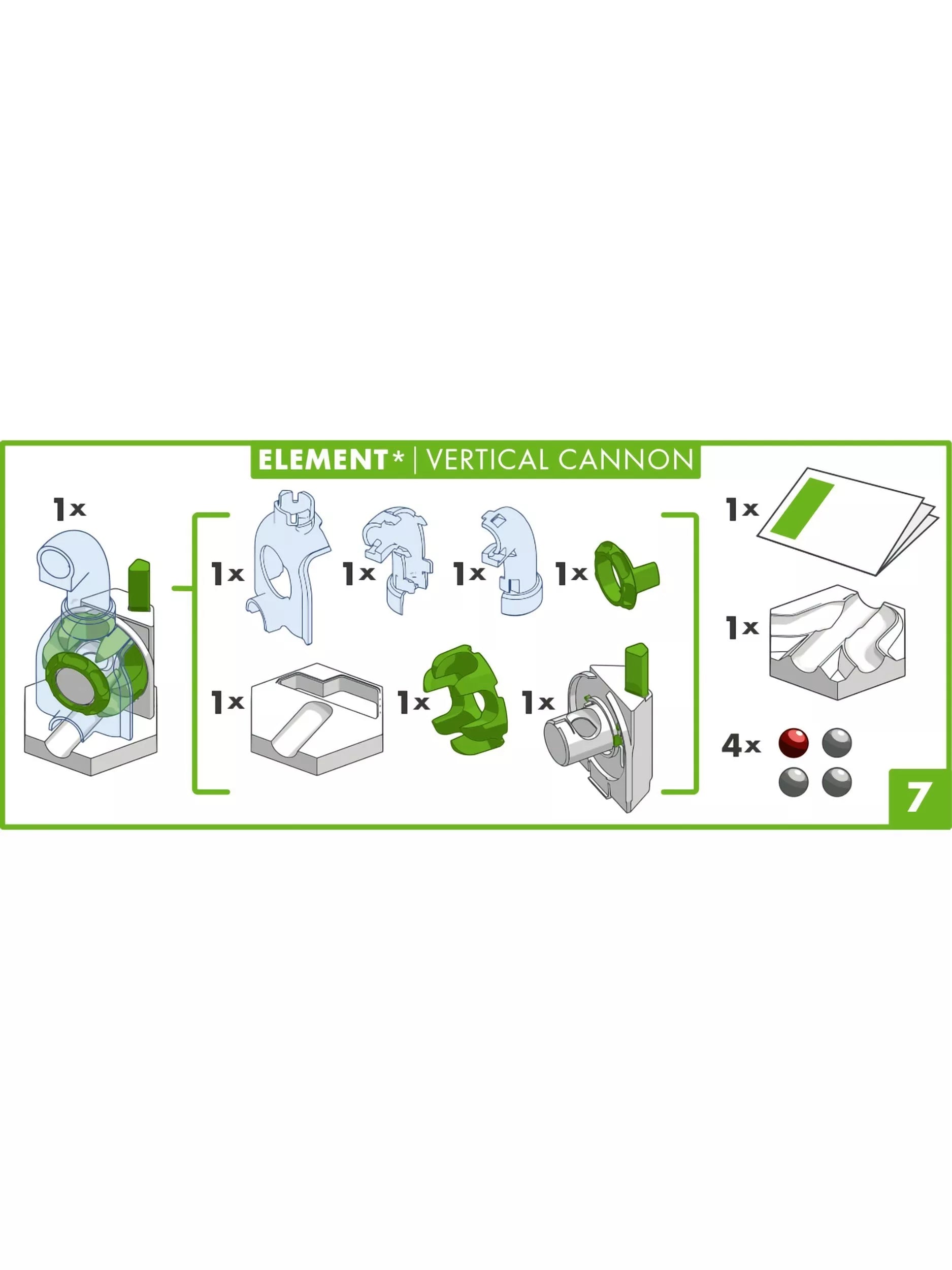 GraviTrax Vertical Cannon marble run element 6 pieces, UK version