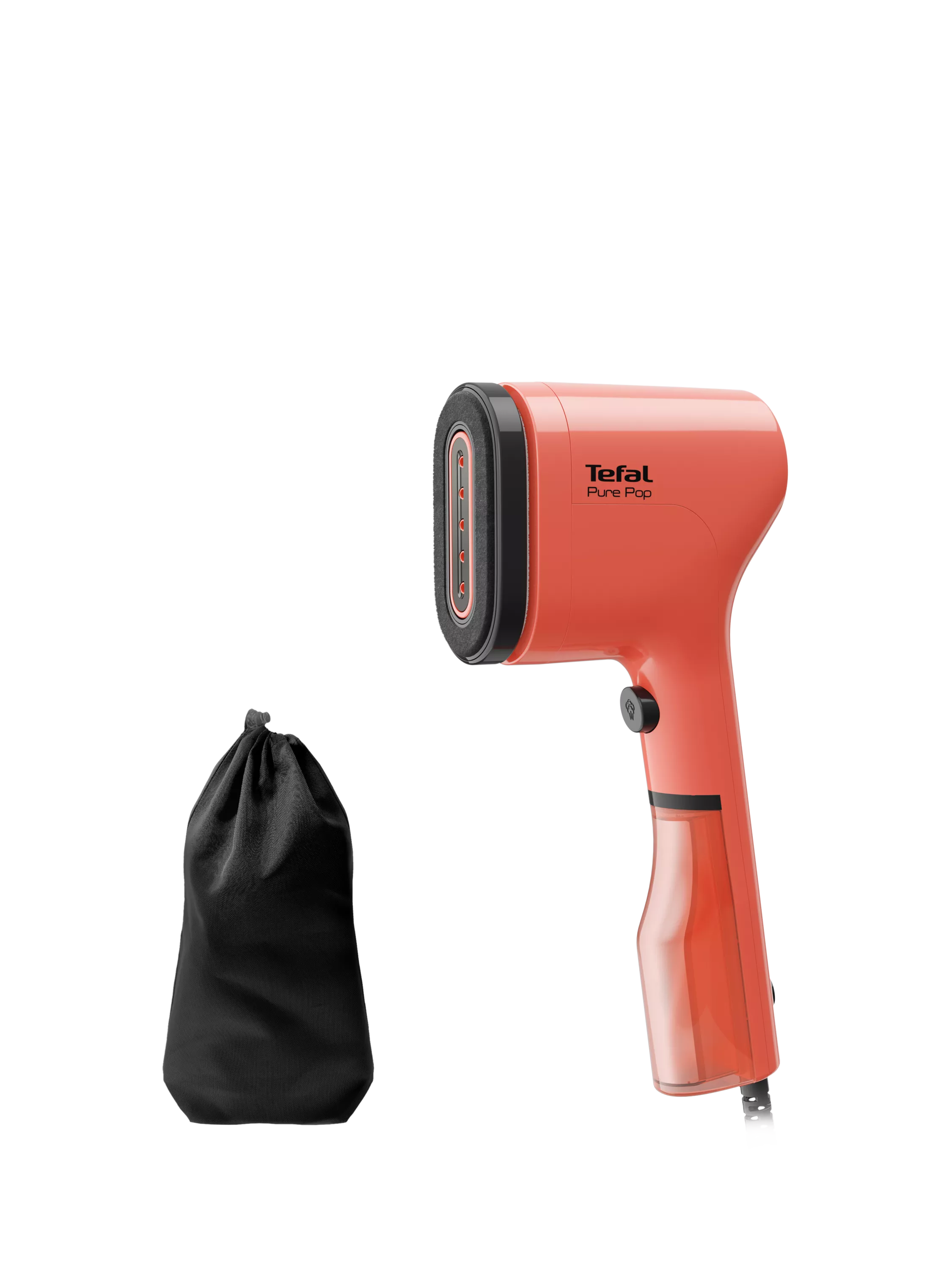 Tefal Pure POP handheld clothes steamer coral, imported from the UK
