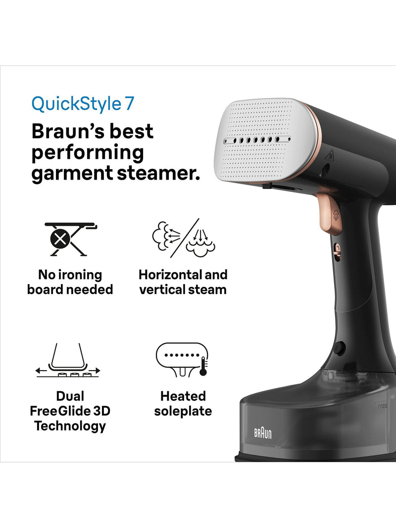 Braun GS7077 clothes steamer black 250ml (British brand)