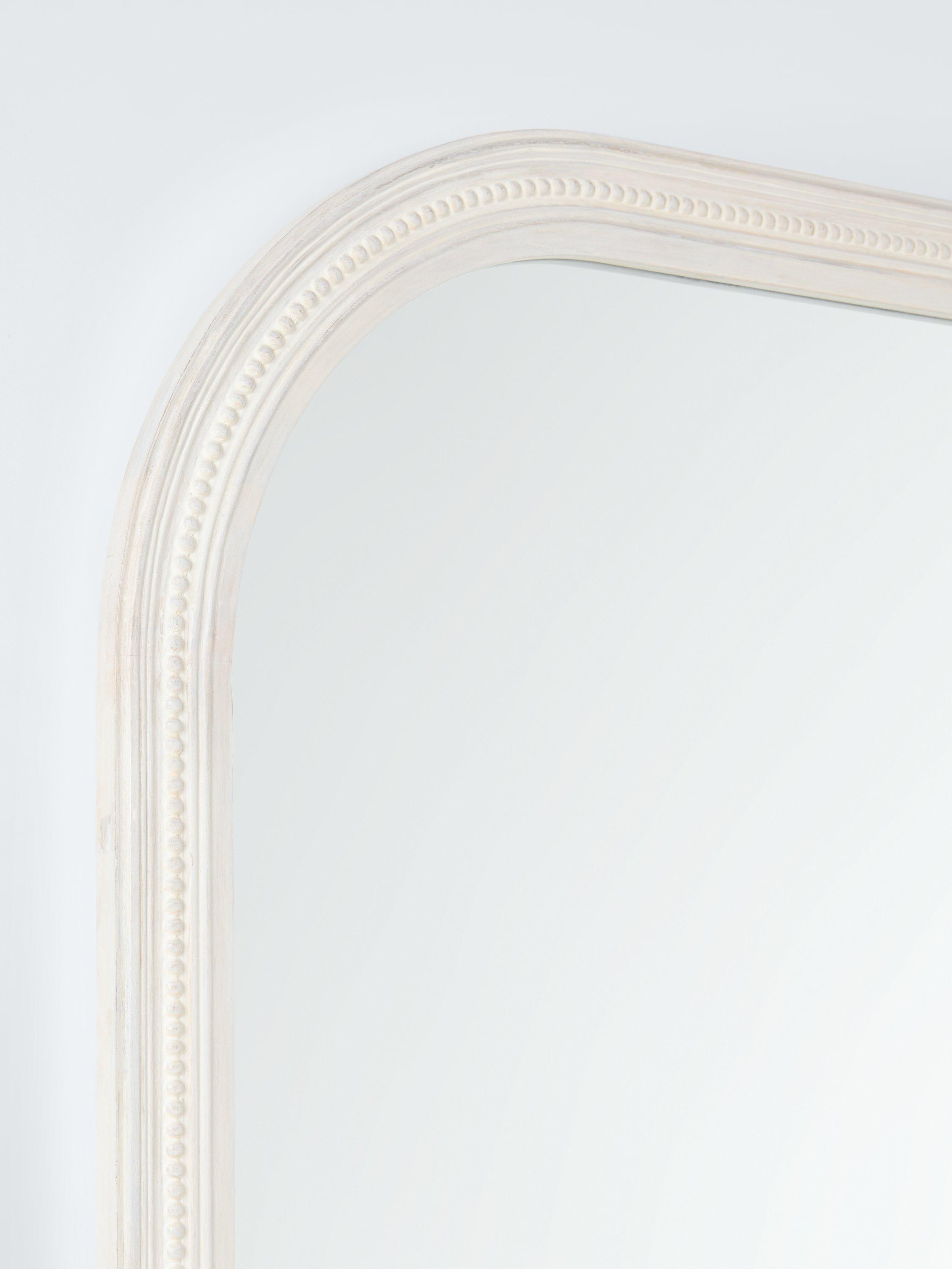 John Lewis hand-carved overmantel mirror whitewash 95x105cm (British brand)
