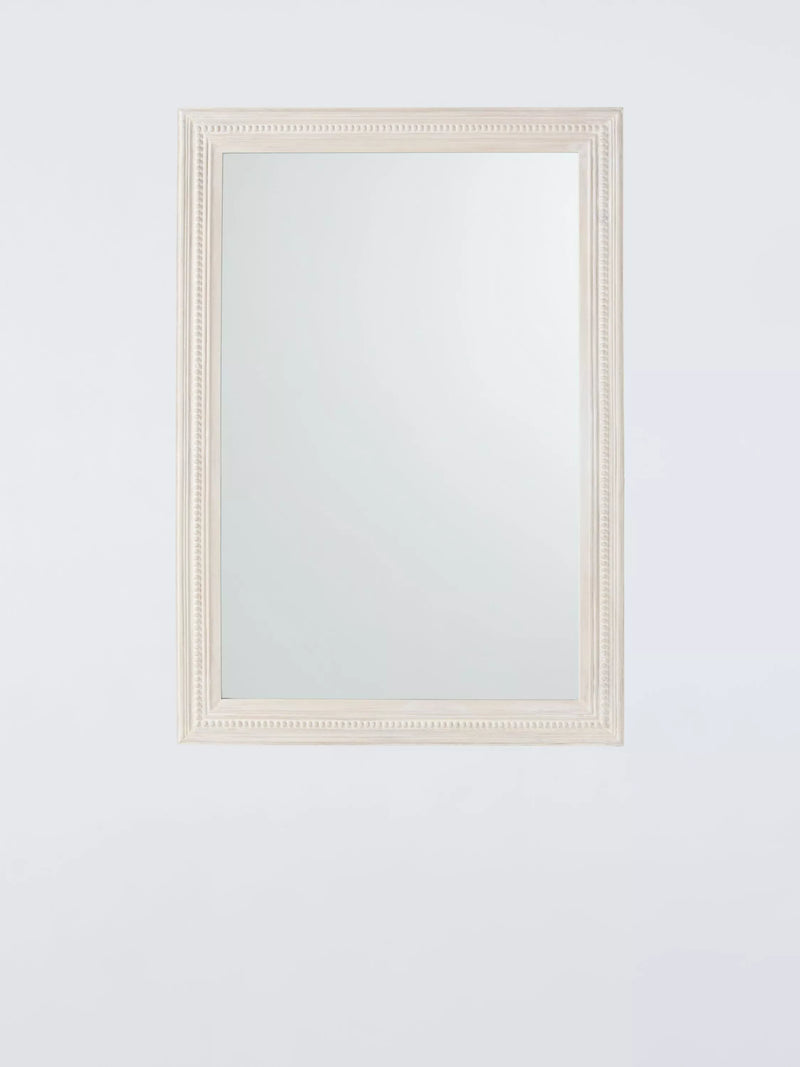 John Lewis hand-carved coastal wood wall mirror 100x70cm whitewash finish, imported from the UK