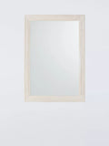 John Lewis hand-carved coastal wood wall mirror 100x70cm whitewash finish, imported from the UK