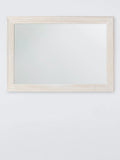 John Lewis hand-carved coastal wood wall mirror 100x70cm whitewash finish, imported from the UK