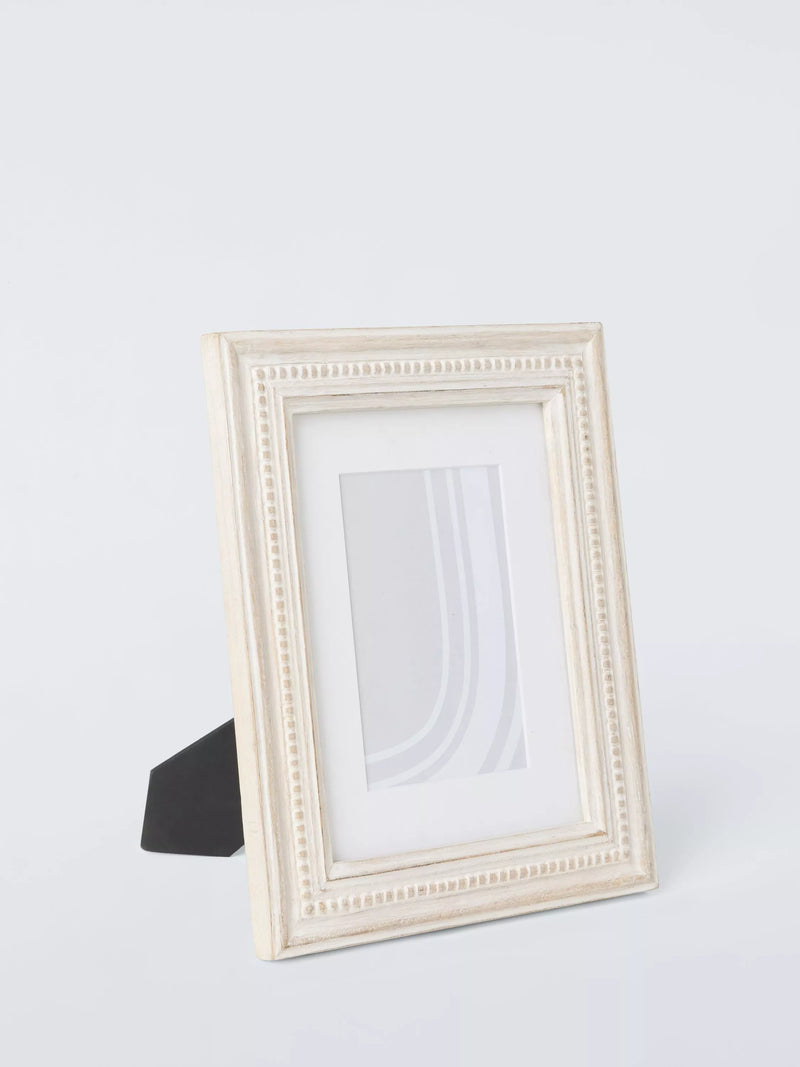 John Lewis hand-carved whitewash wood photo frame 4x6 imported from the UK