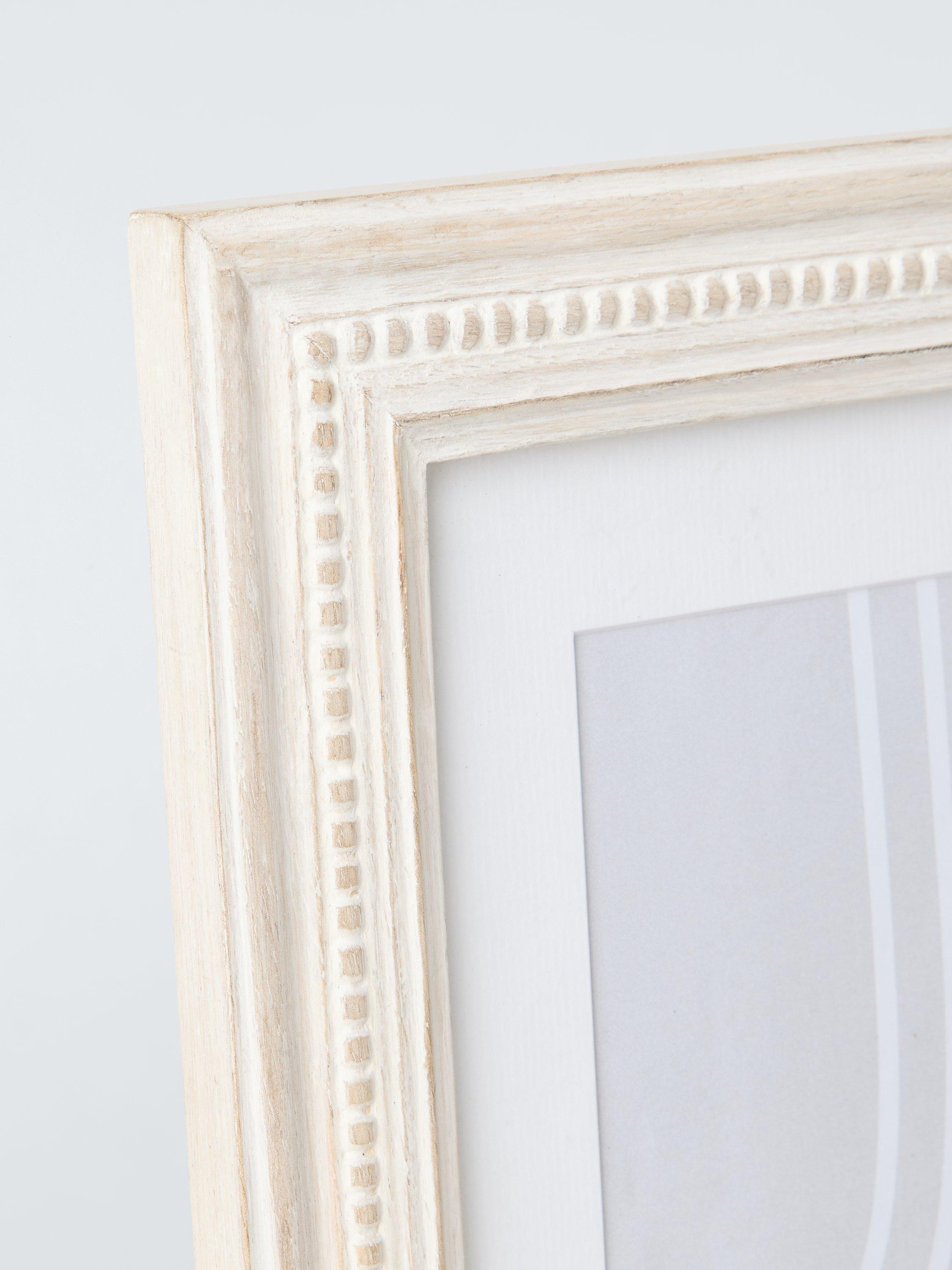John Lewis hand-carved whitewash wood photo frame 4x6 imported from the UK