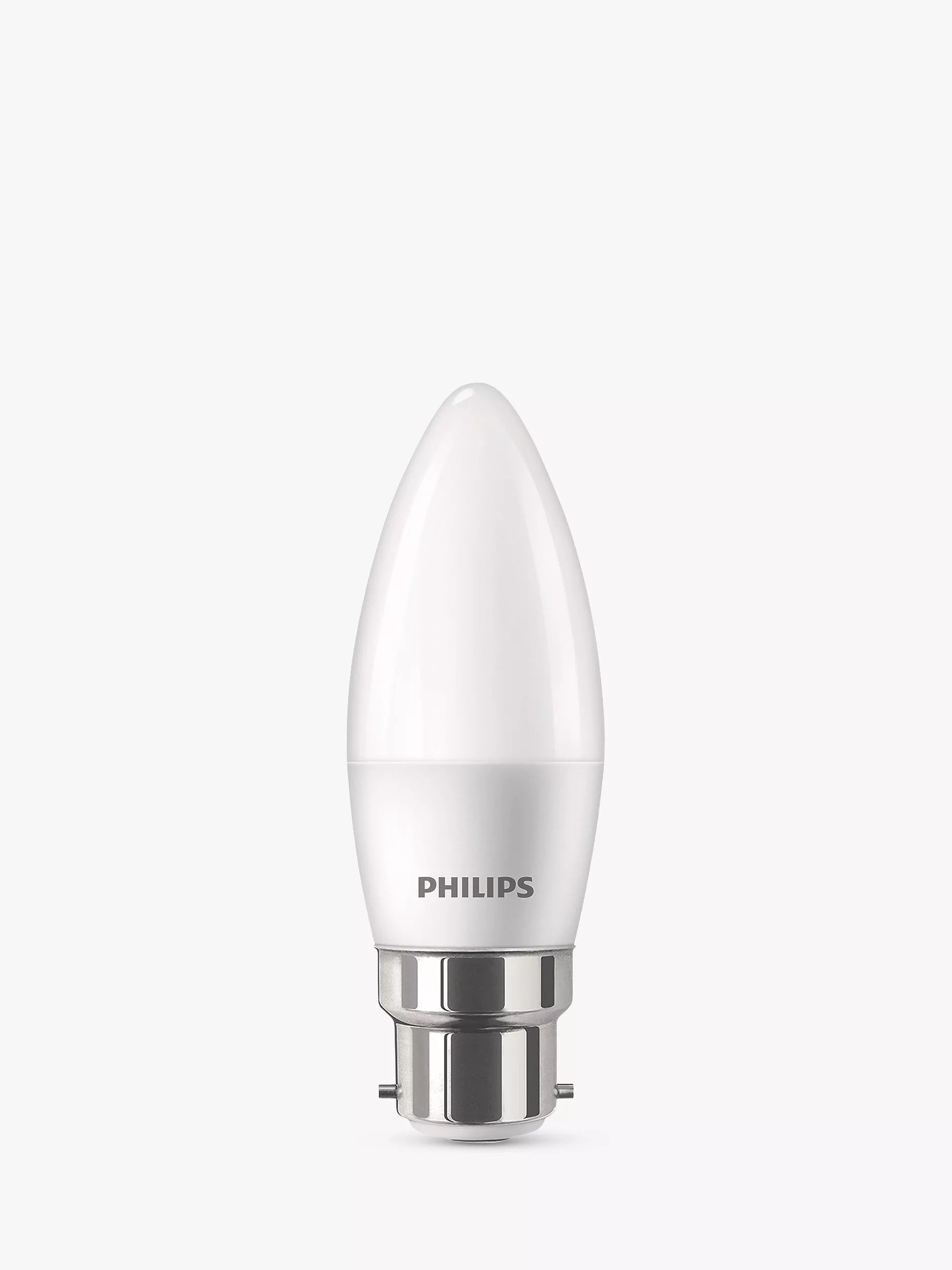 Philips LED candle bulb B22 5W warm white, imported from the UK