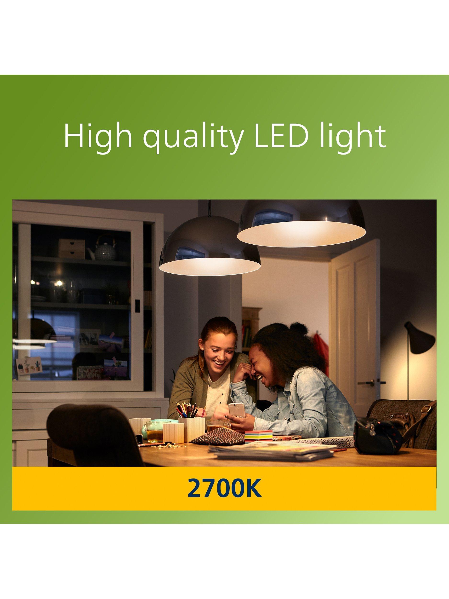 Philips warm white clear LED bulb 4W pack of 2 - British product