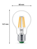 Philips warm white clear LED bulb 4W pack of 2 - British product
