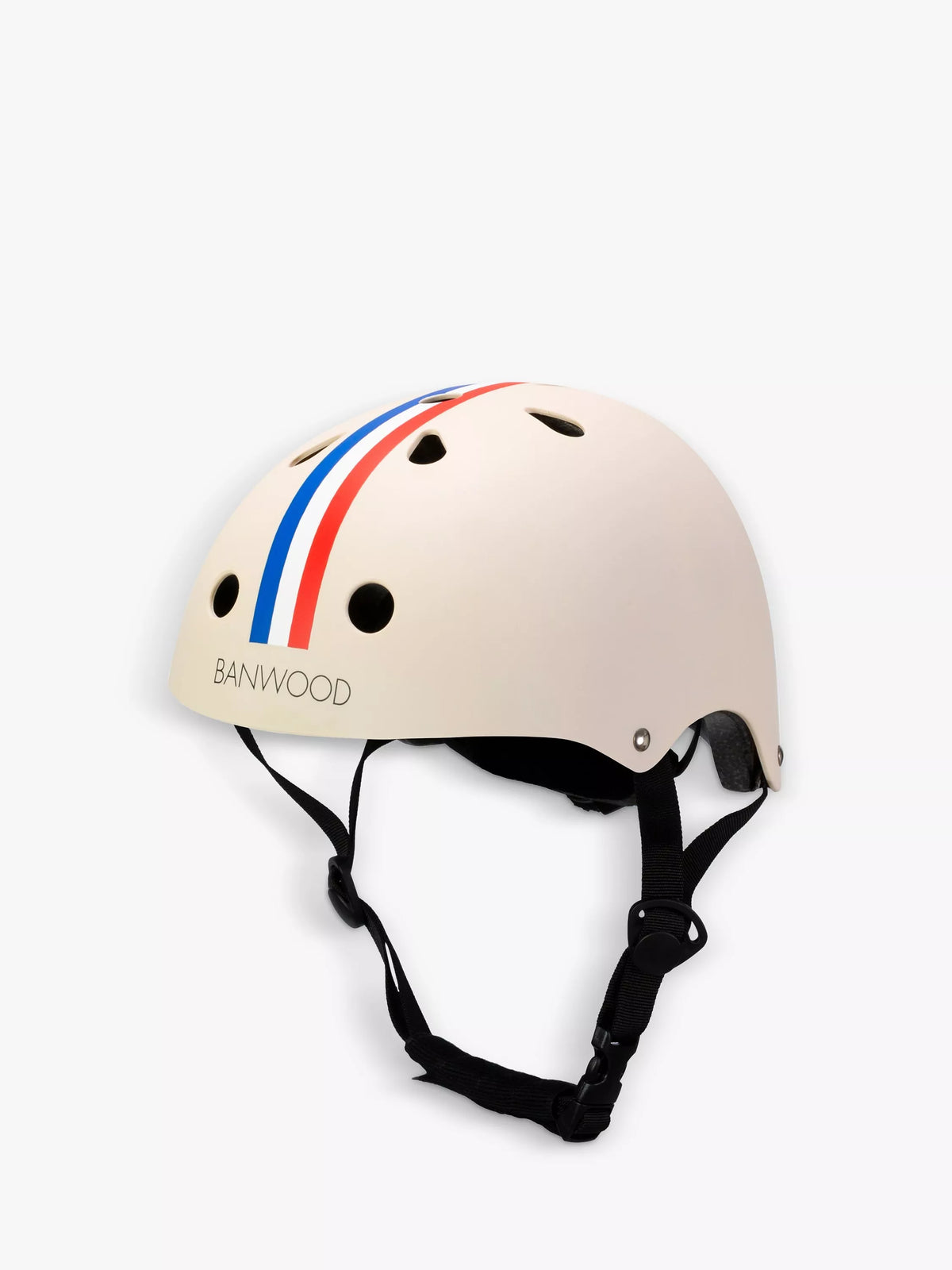 Banwood bike helmet cream stripes 48-52cm, imported from the UK