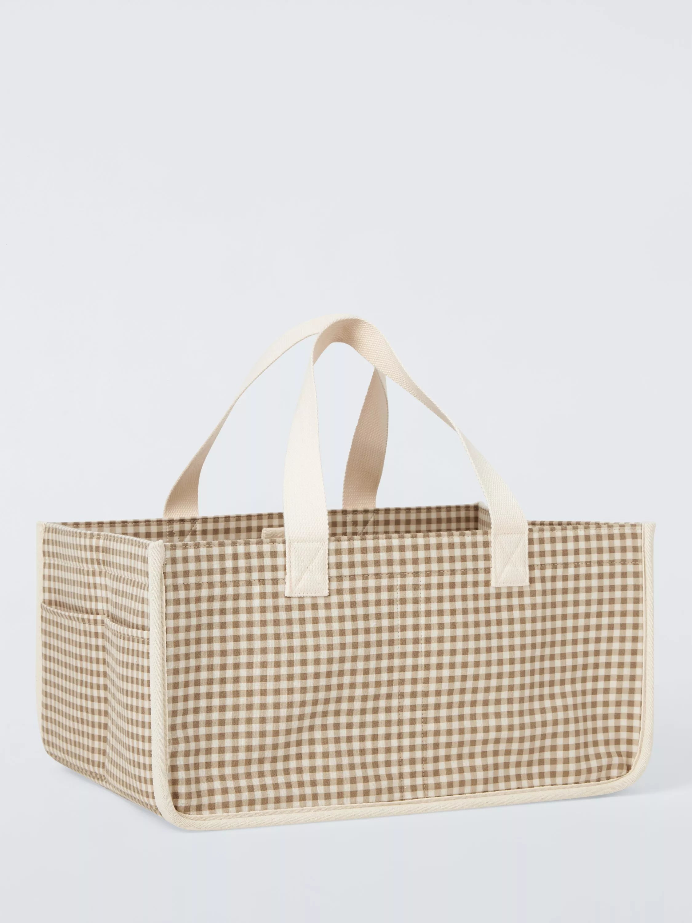 John Lewis large gingham storage caddy, imported from the UK