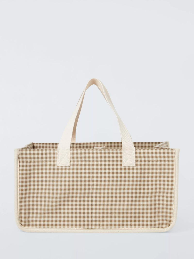 John Lewis large gingham storage caddy, imported from the UK