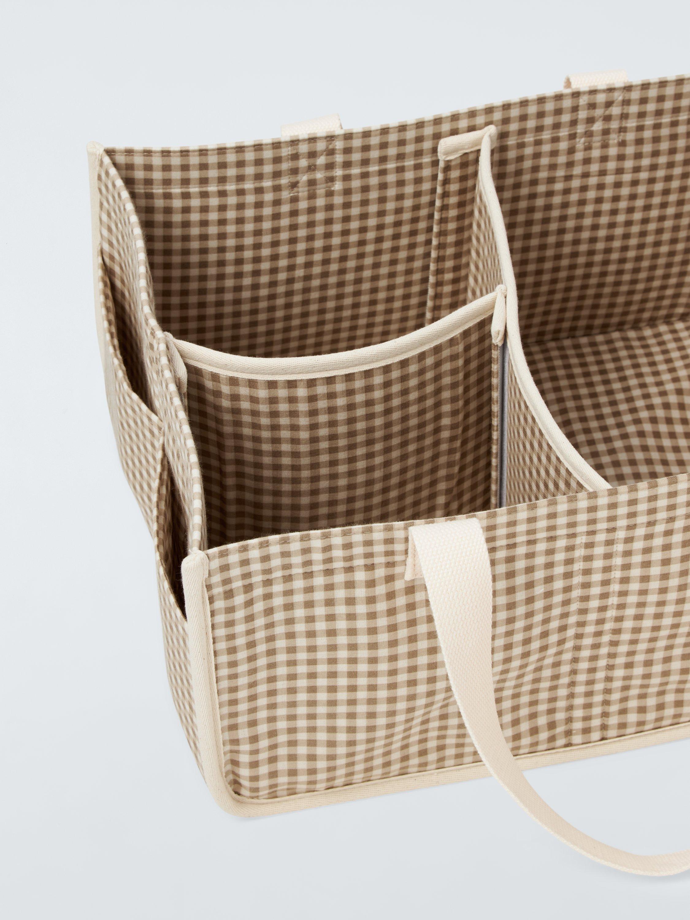 John Lewis large gingham storage caddy, imported from the UK