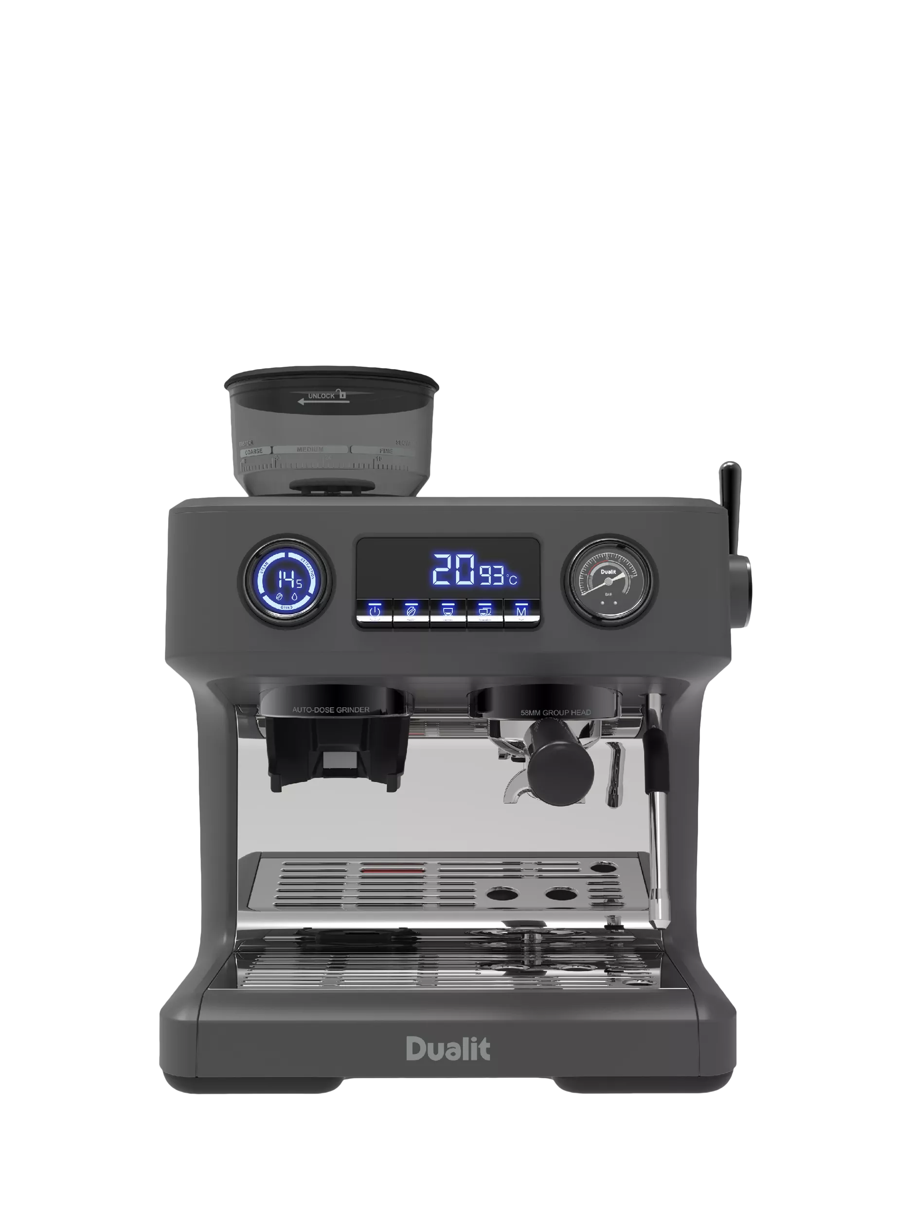 Dualit Espressivo Pro dual boiler espresso machine in grey - British product