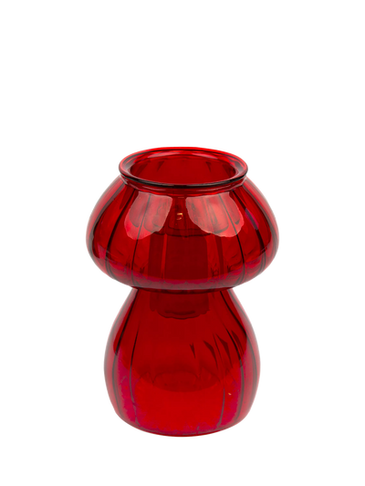 John Lewis Roter Glas Pilz Kerzenhalter und Vase - Online bei McGrocer kaufen