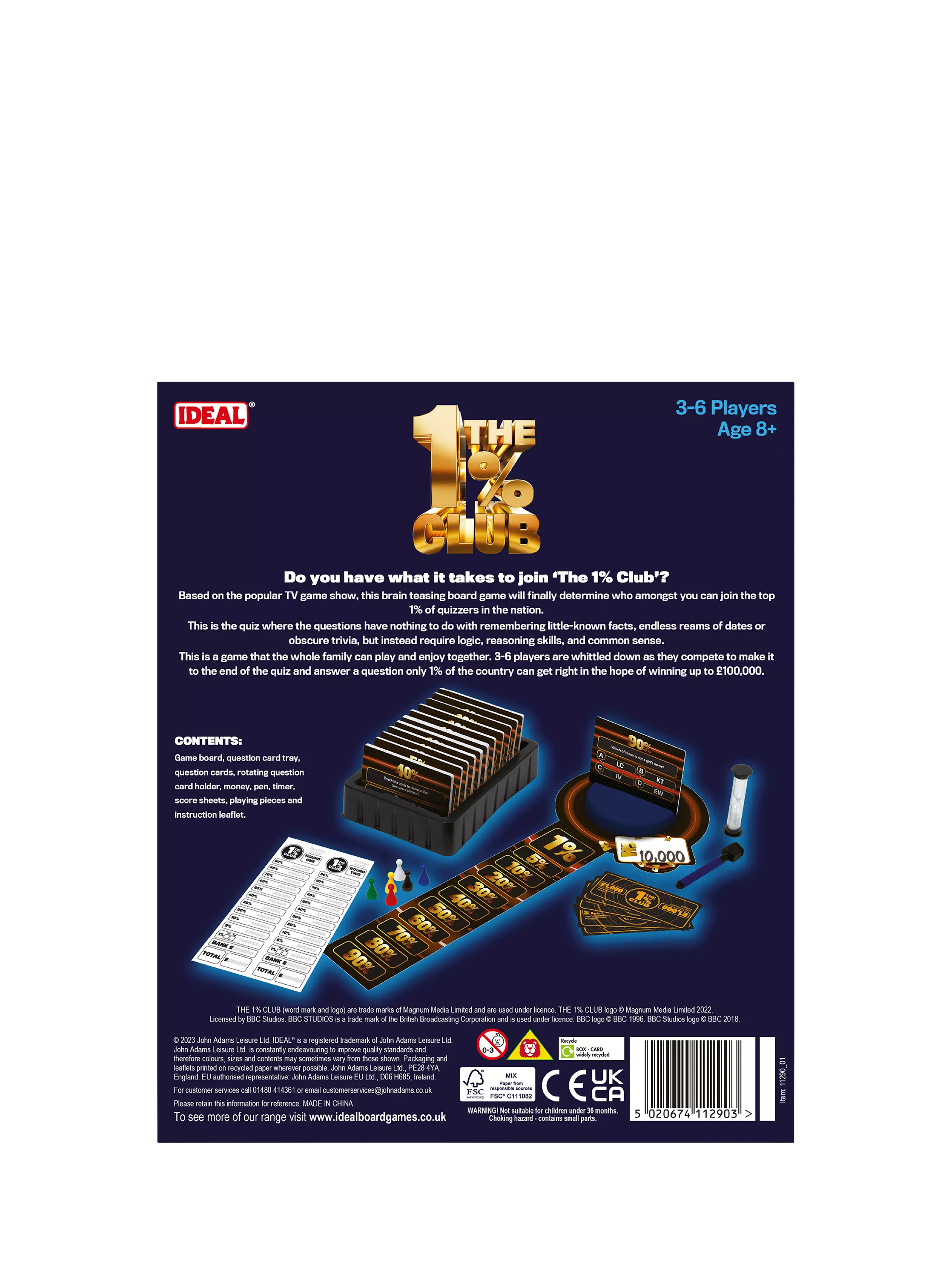 John Adams The 1% Club board game, UK version