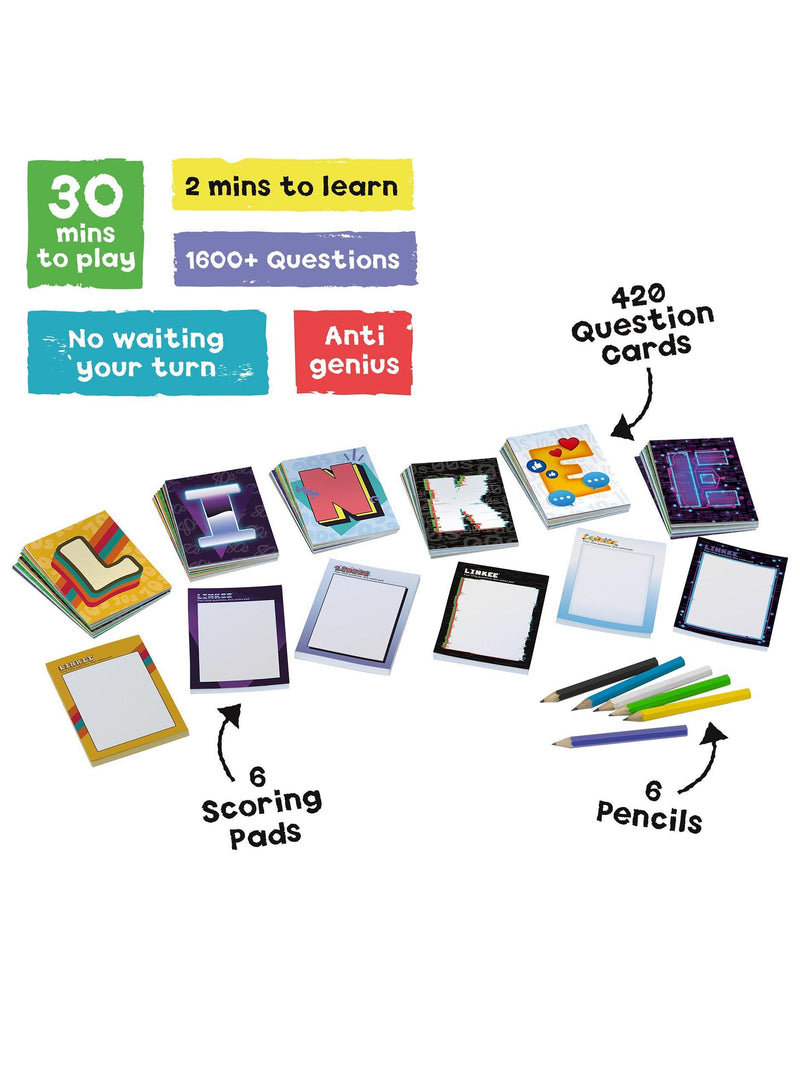 Jeu de cartes familial Linkee Generations, version UK