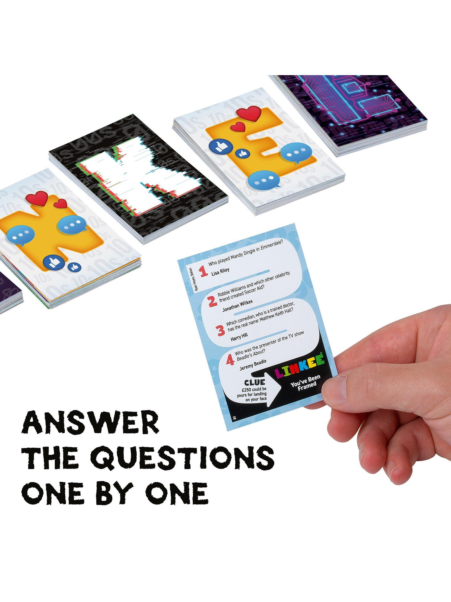 Linkee Generations Game family card game, UK version