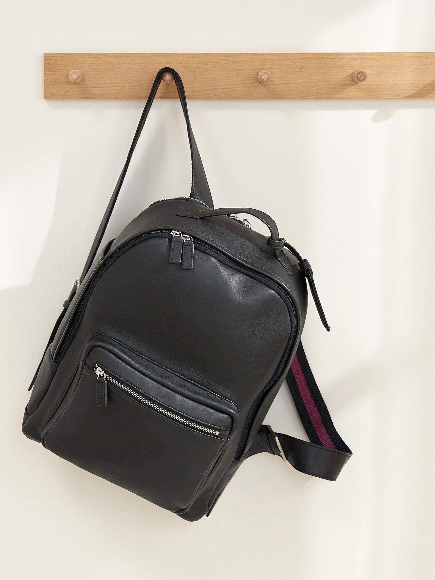 Truly unisex leather backpack with laptop pocket (British brand)
