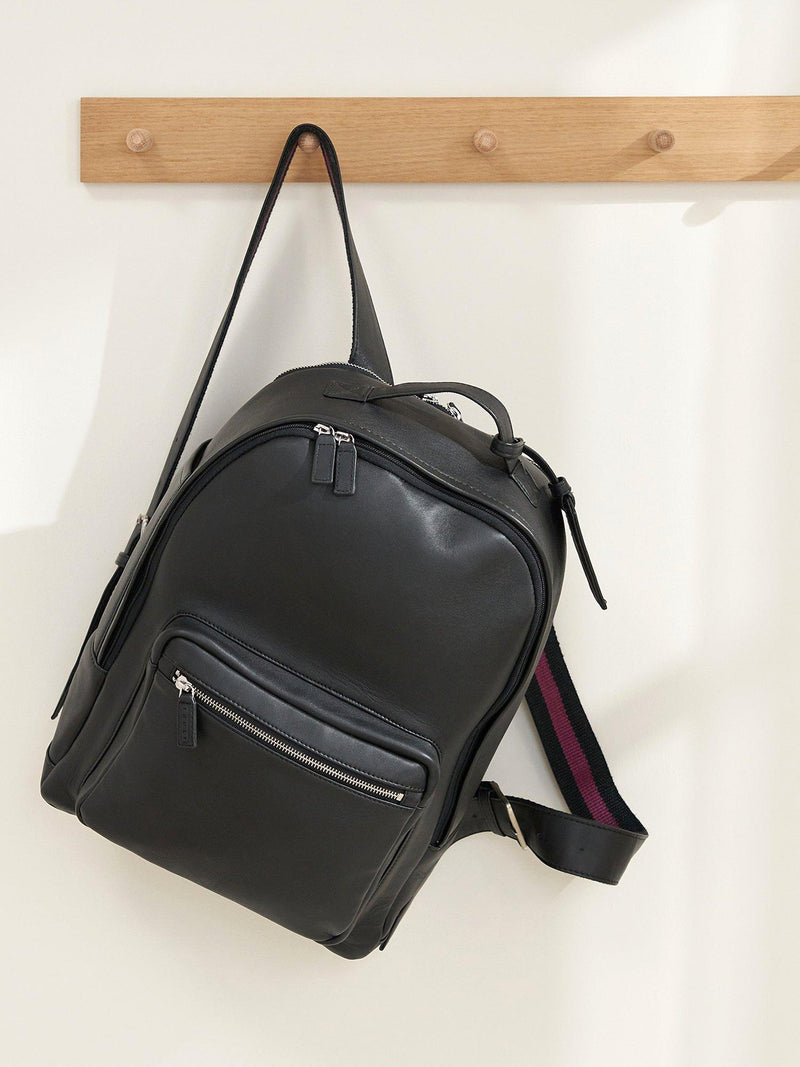 Truly unisex leather backpack with laptop pocket (British brand)