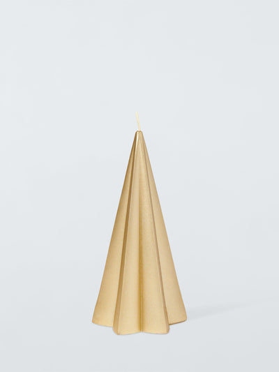 Wax Candle in Christmas Tree Design