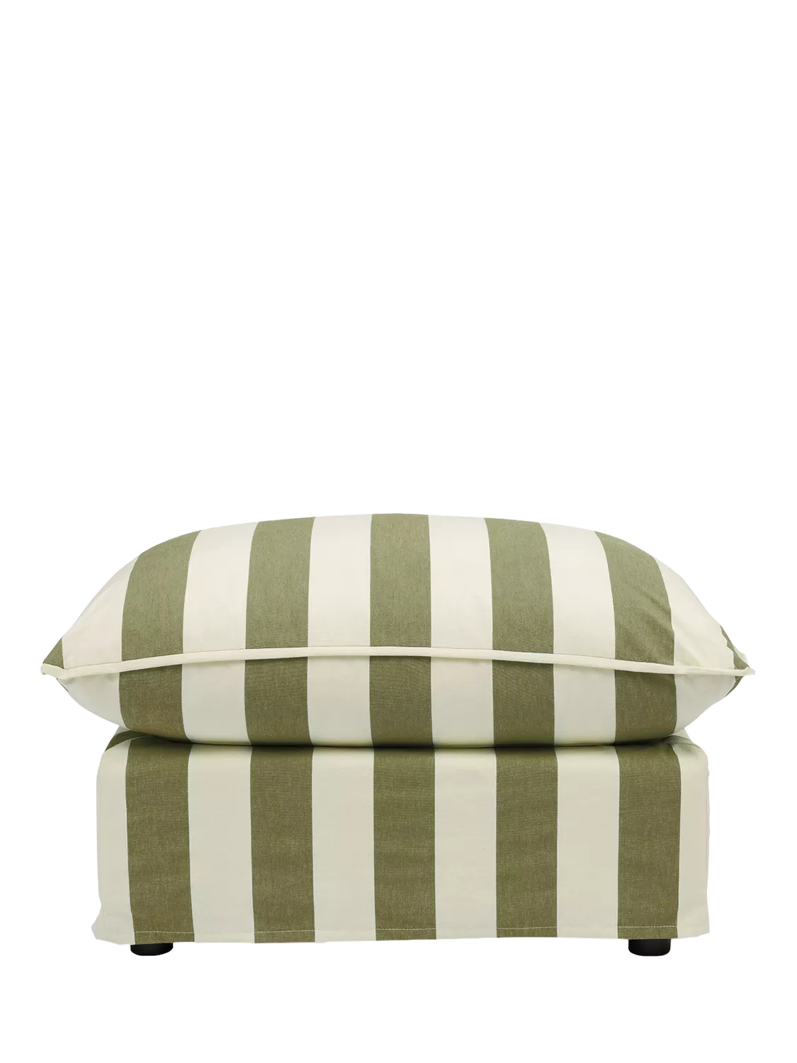 Sophie Conran Cocobella footstool Spring Green Stripe, UK version