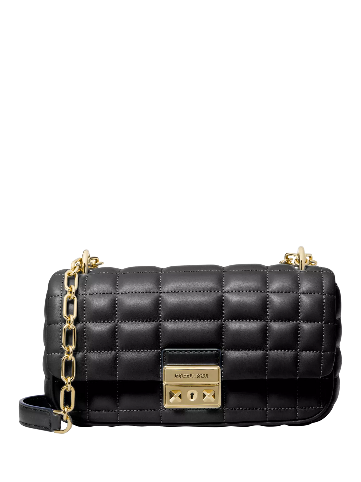 Michael Kors small quilted leather shoulder bag black, UK version