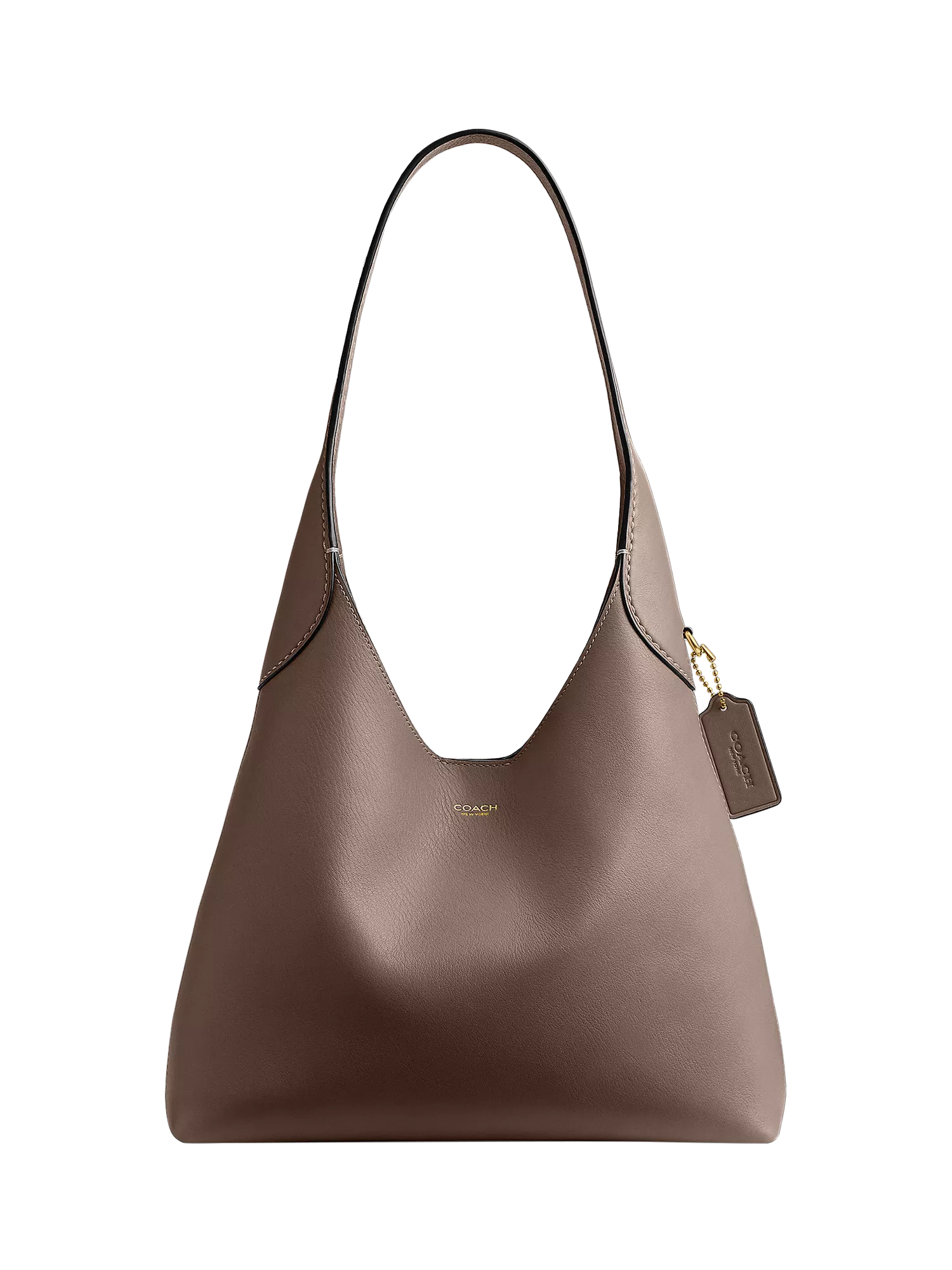 Coach Brooklyn 28 Leather Shoulder Bag, Dark Stone