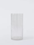John Lewis clear crackle glass column vase 23.5cm, UK version