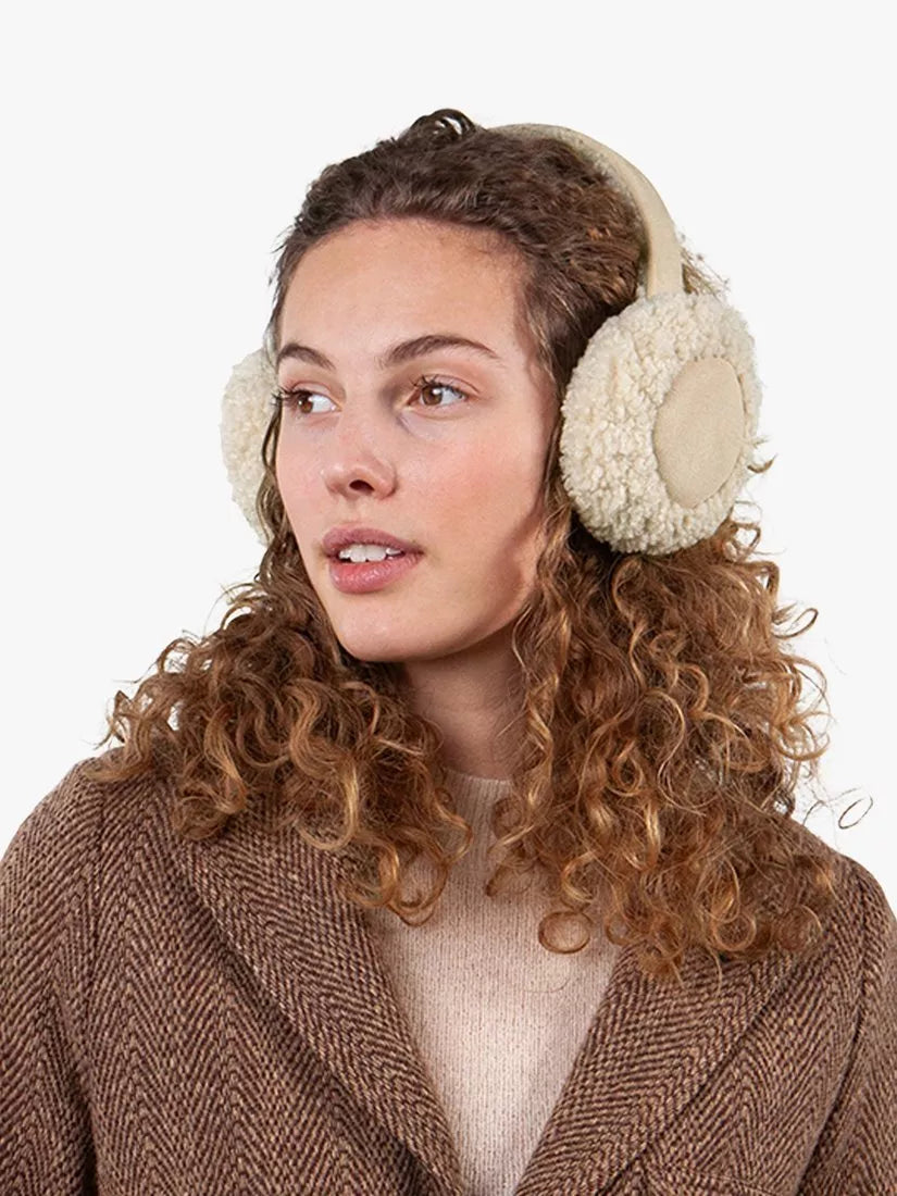 Barts beige faux fur earmuffs, imported from the UK