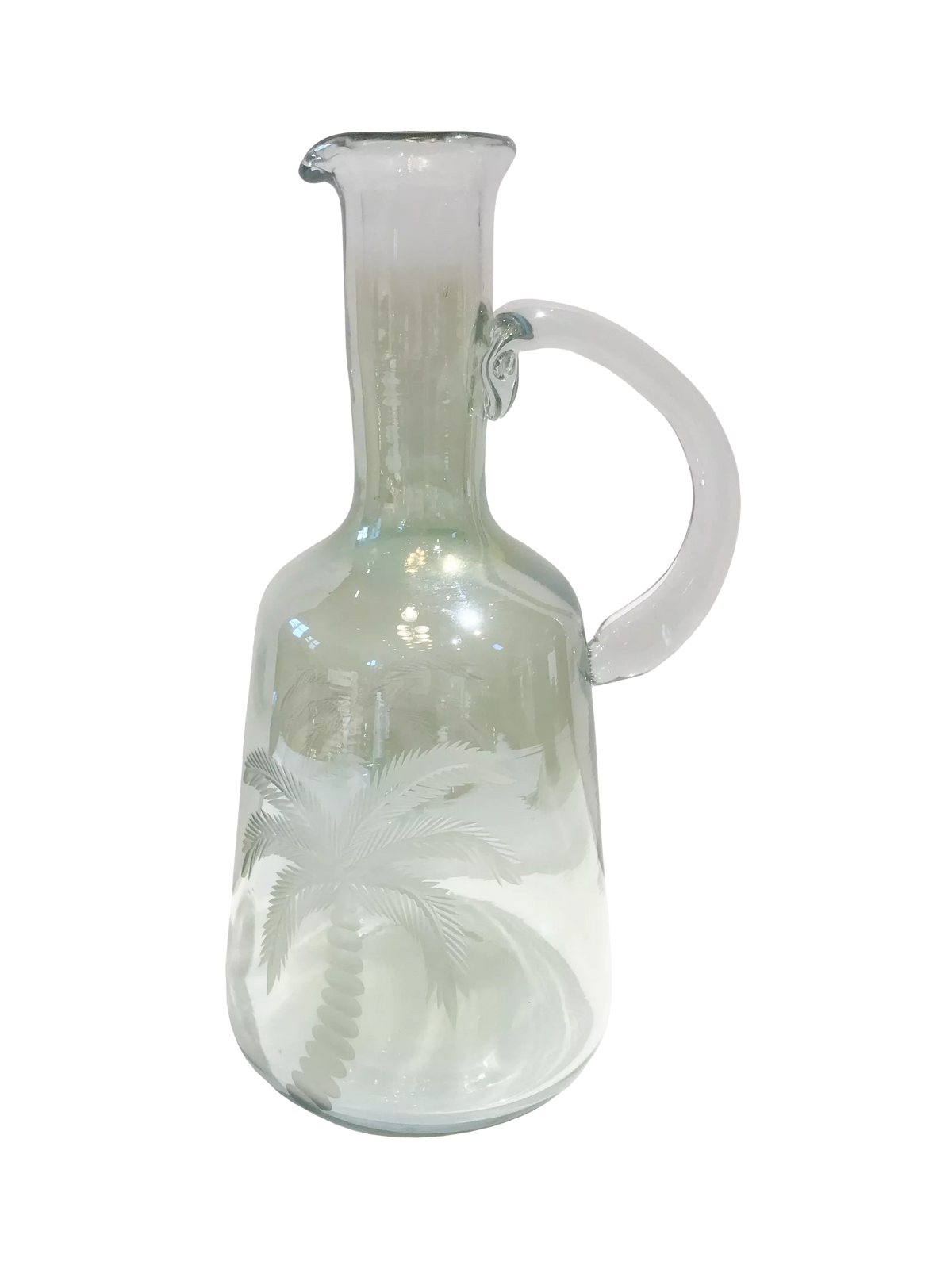 Culinary Concepts green palm etched glass pitcher 1L - British product