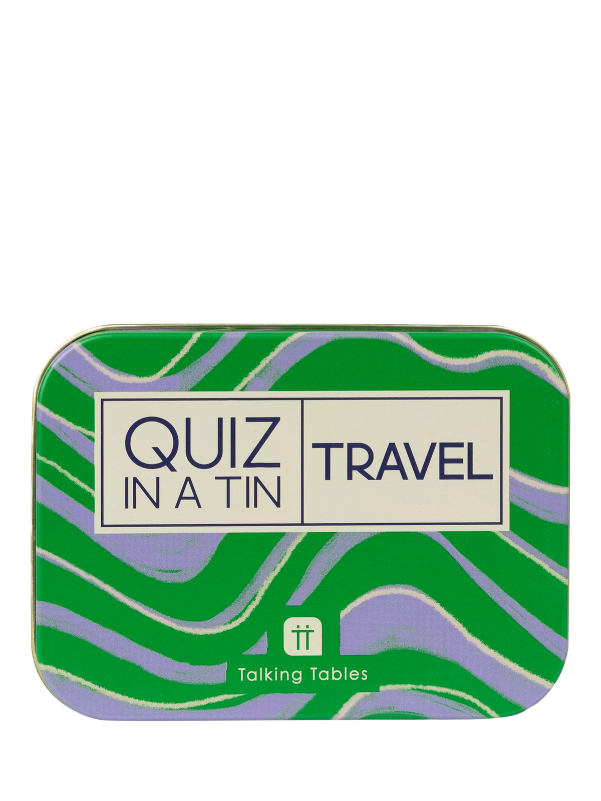 Talking Tables Travel Quiz tin container (British brand)