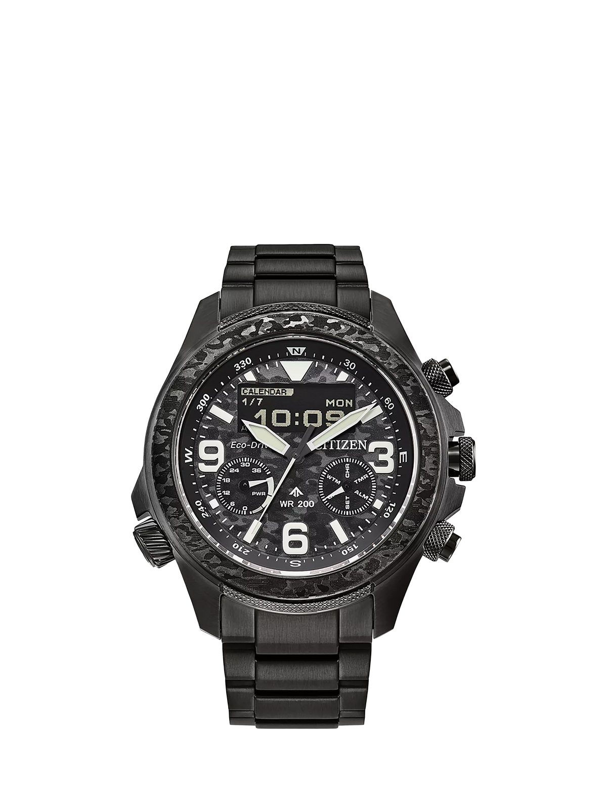 Citizen Promaster Land chronograph watch grey camouflage dial, UK version