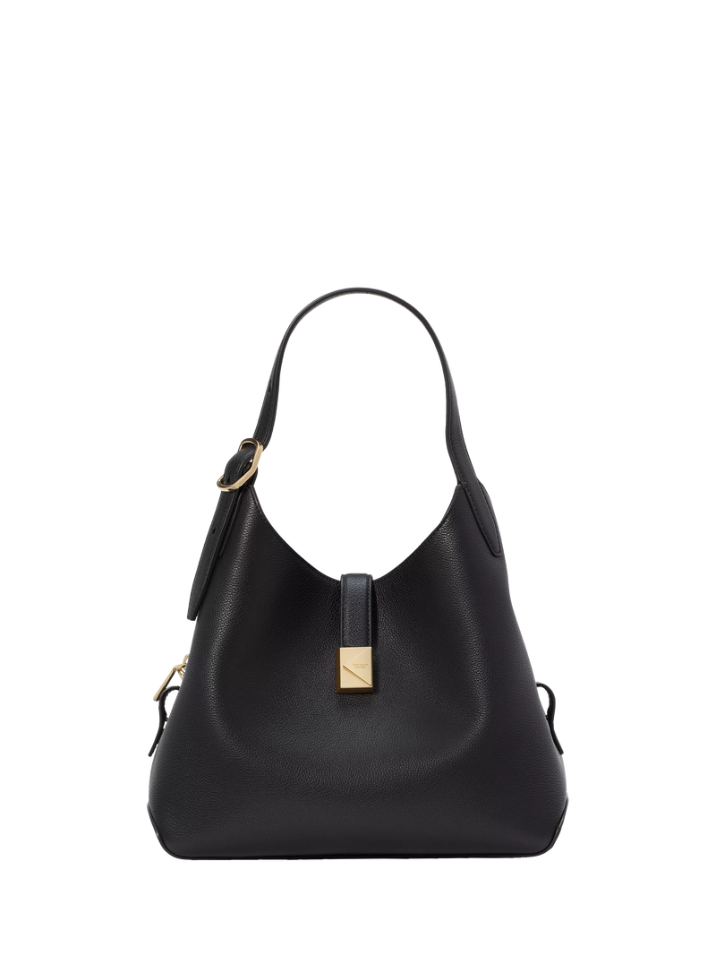 kate spade new york Deco Leather Medium Crossbody Tote Bag, Black
