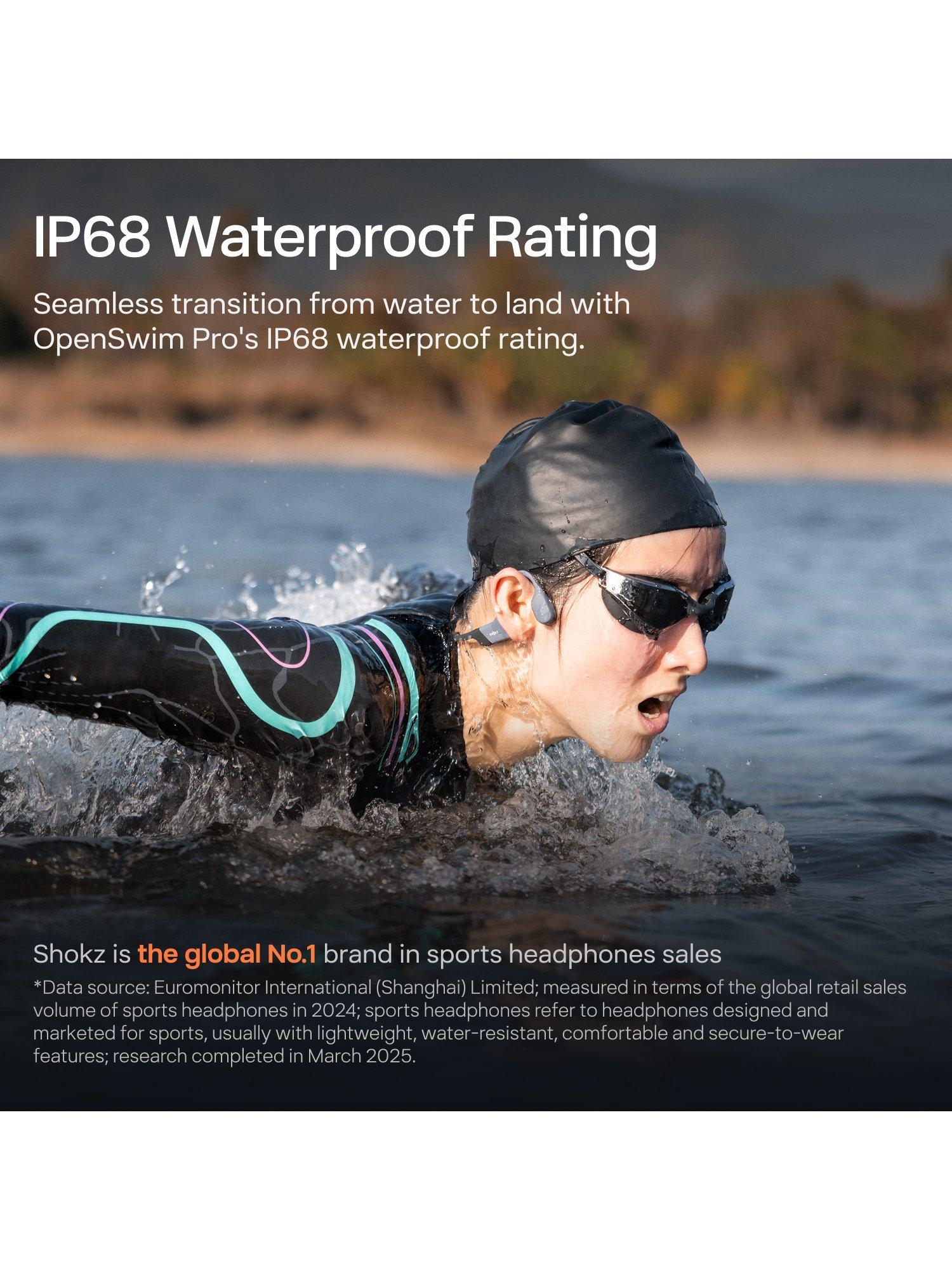 Shokz OpenSwim Pro waterproof open-ear headphones, UK version
