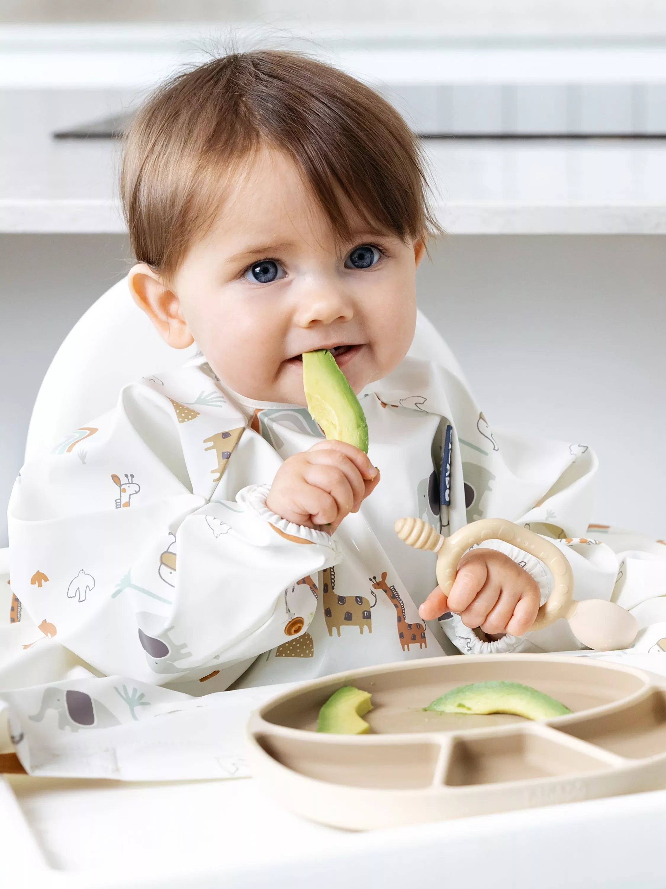 Bibado Coverall Weaning Bib Safari - British product