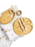 Bibado Coverall, Plate, Bowl, Dippit, Cutlery and Cup Bamboo Weaning Bundle