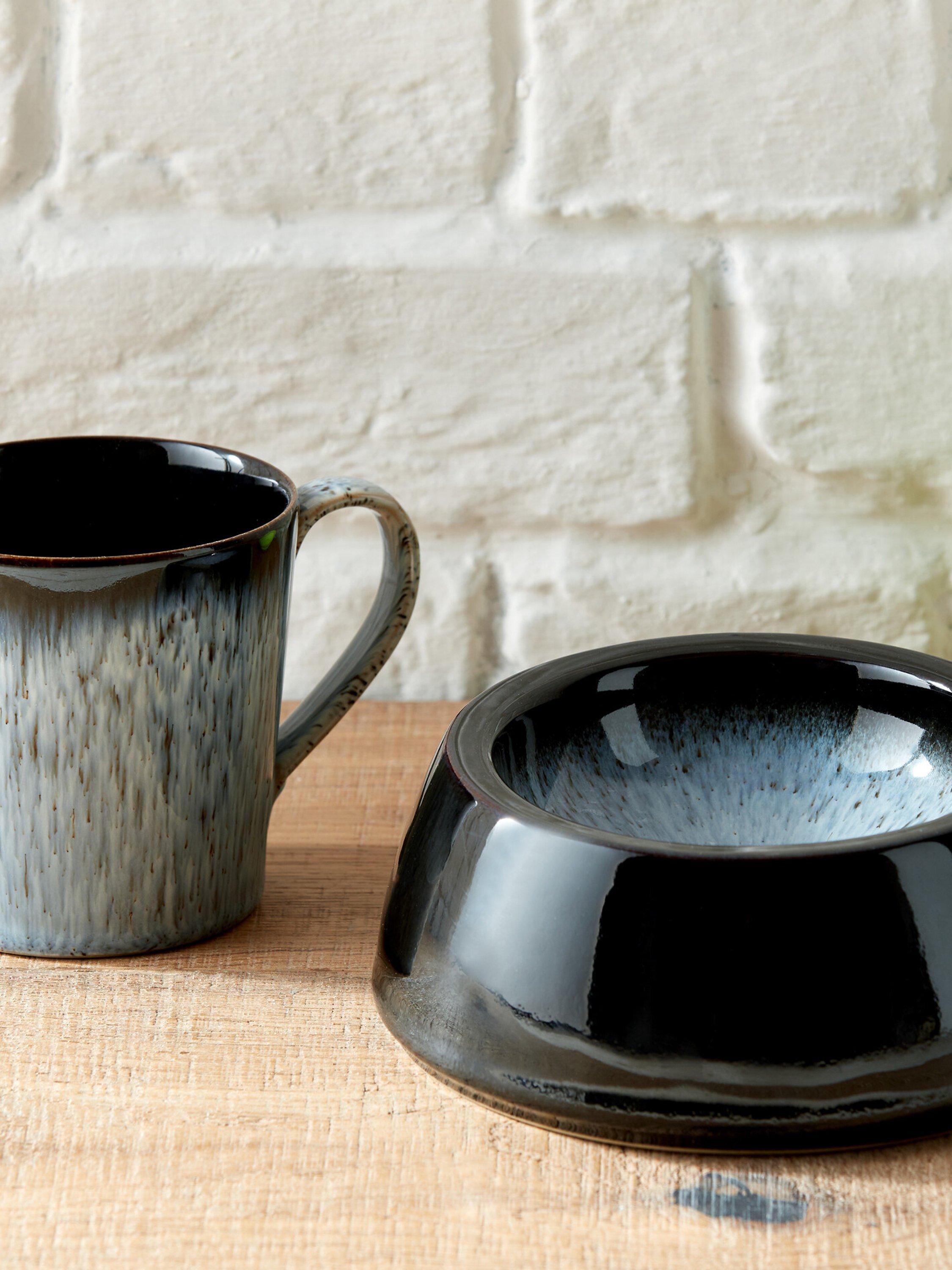 Denby Halo Medium Pet Bowl Black Multi - British product