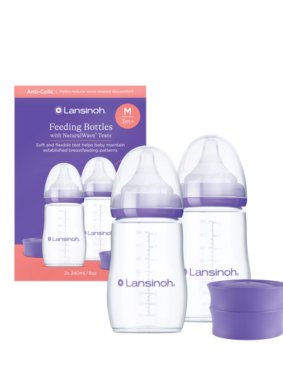 John Lewis Lansinoh Baby Feeding Bottle Pack of 2 240ml- Buy online at McGrocer