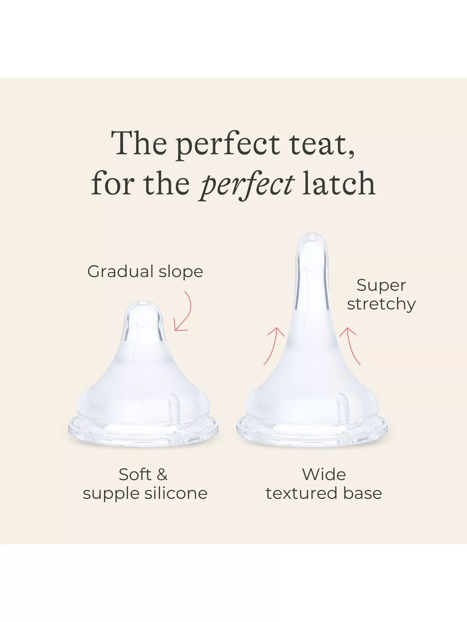 Lansinoh medium flow baby bottle teats pack of 2, UK version