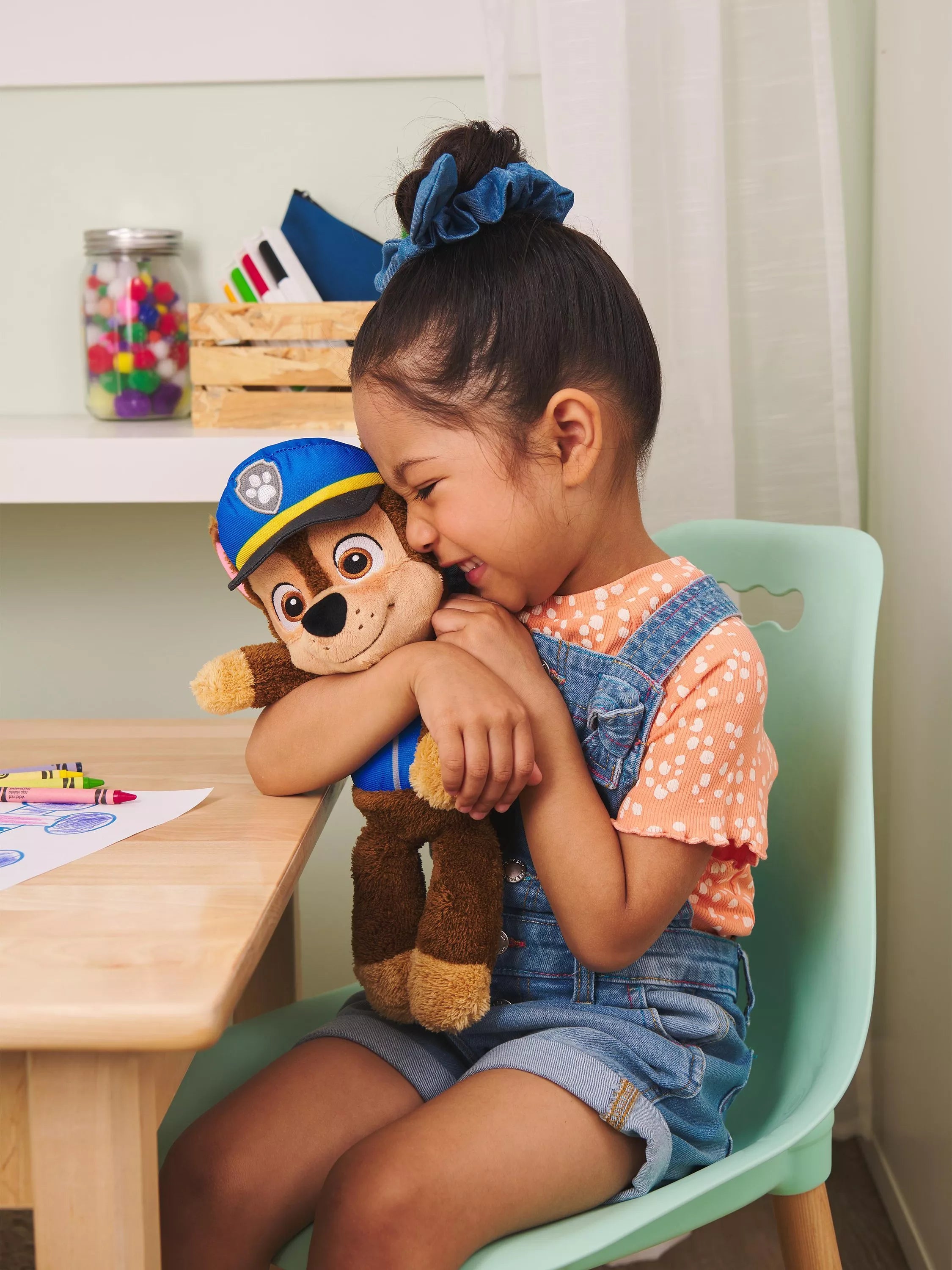 Paw Patrol Chase Take Along soft toy, plush dog toy (British brand)