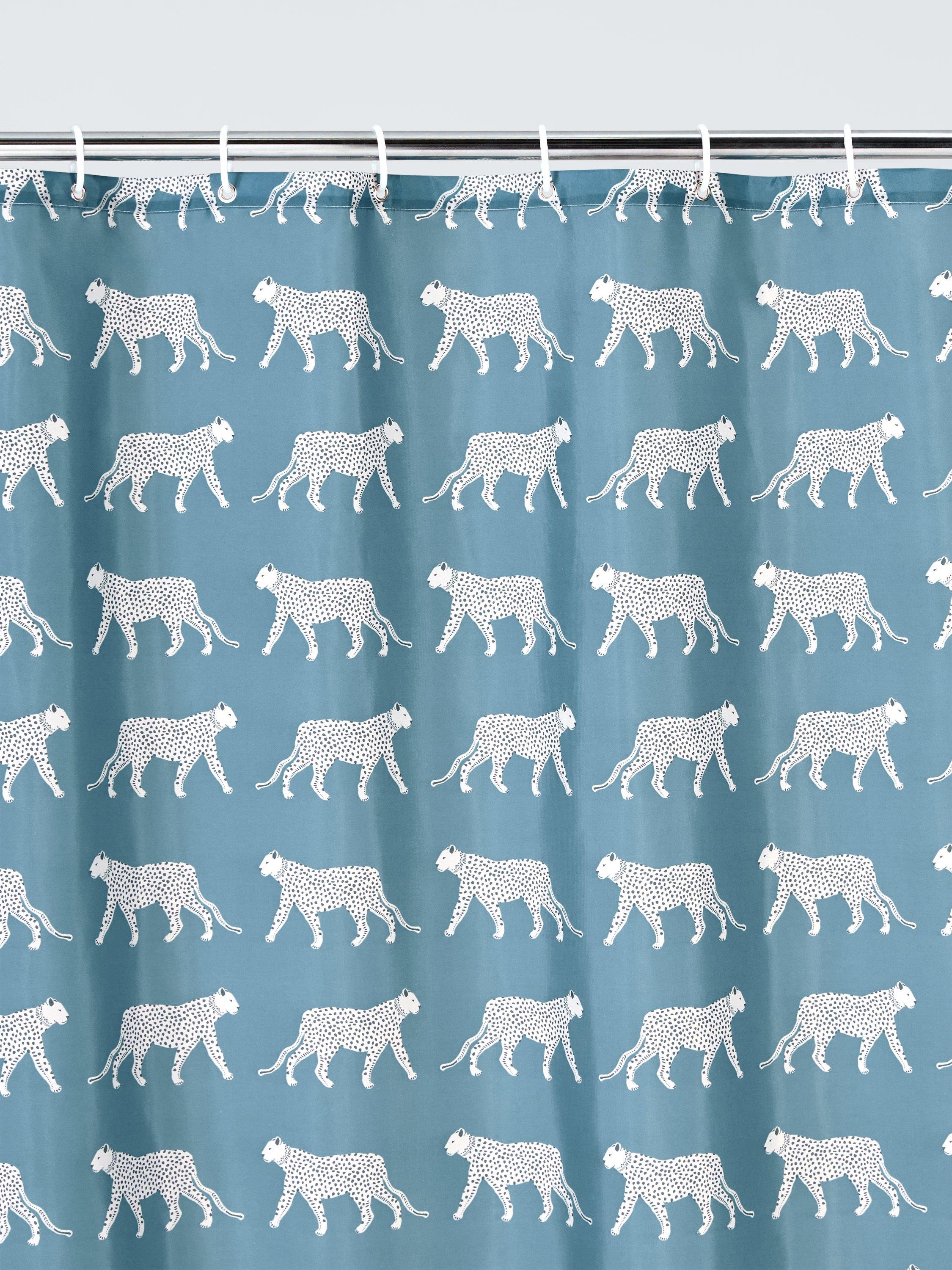 John Lewis Leopards Duschvorhang aus recyceltem Polyester 180x180cm - britisches Produkt