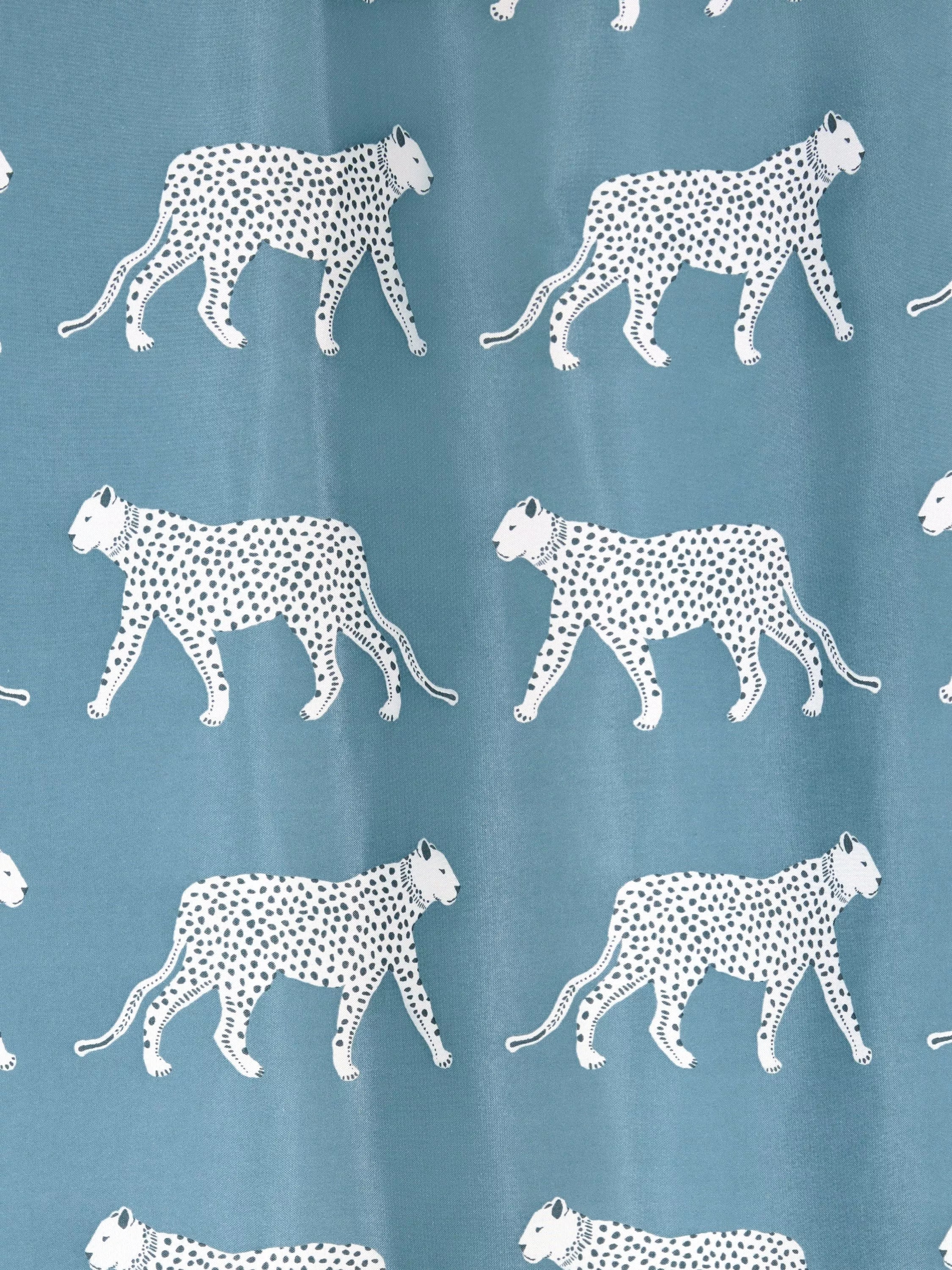 John Lewis Leopards recycled polyester shower curtain 180x180cm - British product
